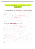 PA EFDA BOARDS QUESTIONS AND ANSWERS &lpar;100&percnt; PASS&rpar;