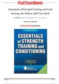 Test Bank for Essentials of Strength Training and Conditioning 4th Edition Haff &sol; All Chapters 1 - 24 &sol; Full Complete