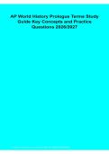  AP World History Prologue Terms Study Guide Key Concepts and Practice Questions 2026&sol;2027