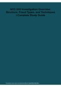  NYC DOI Investigation Overview Structure Fraud Types and Techniques Complete Study Guide 2026&sol; 2027