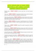LATEST UPDATE MSSC CLT EXAM TERMS QUESTIONS & 100&percnt; CORRECT ANSWERS &lpar;VERIFIED&rpar; ALREADY GRADED A&plus;