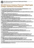 SCI-220 Human Anatomy Final exam &lpar;Nightingale  College &rpar; Questions And Answers