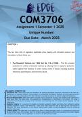 COM3706 Assignment 1 (ANSWERS) Semester 1 2025 - DISTINCTION GUARANTEED