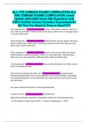 ALL THE COMSAE EXAMS COMPILATION ALL THE COMSAE EXAMS COMPILATION Latest Update 2025-2026 Exam 900 Questions with 100&percnt; Verified Correct Answers Guaranteed A&plus; All That You Need to Pass is Here&excl;&excl;&excl;&excl;&excl;&excl;&excl;