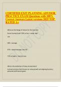 CERTIFIED EXIT PLANNING ADVISOR PRACTICE EXAM Questions with 100&percnt; Correct Answers Latest versions 2025 TOP RATED A&plus;&period;pdf