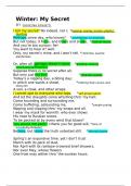 Winter&colon; My Secret a critical analysis A Level English Literature OCR