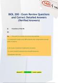 BIOL 200  EXAM Questions and Correct Detailed Answers &lpar;Verified Answers&rpar;