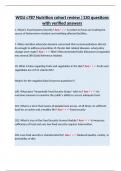 WGU c787 Nutrition cohort review &vert;130 questions with verified answers