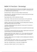 BADM 710 Final Exam - &lpar;Terminology questions and answers