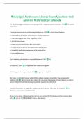 Mississippi Auctioneers License Exam Questions And Answers With Verified Solutions