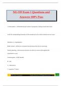 NU-333 Exam 1 Questions and Answers 100&percnt; Pass
