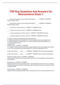 Packaging deal for Neuroscience Practice Test Questions And Answers