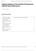National Registry of Food Safety Professionals &lpar;NRFSP&rpar; Exam 2025 Review