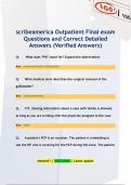 scribeamerica Outpatient Final exam Questions and Correct Detailed  Answers &lpar;Verified Answers&rpar;