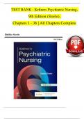 TEST BANK - Keltners Psychiatric Nursing&comma;  9th Edition &lpar;Steele&rpar;&comma;  Chapters 1 - 36 &vert; All Chapters Complete