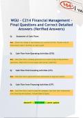WGU - C214 Financial Management - Final Questions and Correct Detailed  Answers &lpar;Verified Answers&rpar;
