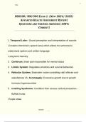 NSG 500 &ndash; Exam 1 &lpar;2024&ndash;2025&rpar; Advanced Health Assessment Review with Verified Questions & 100&percnt; Correct Answers