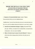 NSG 500 Exam 3 &ndash; Advanced Health Assessment Review &lpar;2024&sol;2025&rpar; &vert; Verified Questions and 100&percnt; Correct Answers