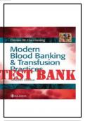 Test Bank for Modern Blood Banking & Transfusion Practices 7th Edition Author&colon; Denise M&period; Harmening&vert; 9780803668881&vert; All Chapters 1-29&vert; LATEST VERSION