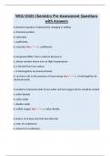 WGU D425 Chemistry Pre-Assessment Questions with Answers