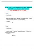NURS 6541&comma; FINAL EXAM 2O25-2026&period; Questions with 100&percnt; correct and verified answers&period; GUARANTEED A&plus; GRADE&period;