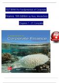 Solutions Manual For Fundamentals of Corporate Finance&comma; 13th Edition by Ross&comma; Westerfield&comma; and Jordan&comma; Verified Chapters 1 - 27&comma; Complete Newest Version