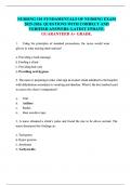 NURSING 101 FUNDAMENTALS OF NURSING EXAM 2025-2026&period; QUESTIONS WITH CORRECT AND VERIFIED ANSWERS&period; LATEST UPDATE&period; GUARANTEED A&plus; GRADE&period;