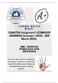 COM3706 Assignment 1 &lpar;COMPLETE ANSWERS&rpar; Semester 1 2025 - DUE March 2025&semi; 100&percnt; TRUSTED Complete&comma; trusted solutions and explanations