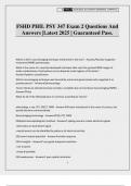 FSHD PHIL PSY 347 Exam 2 Questions And Answers &vert;Latest 2025 &vert; Guaranteed Pass&period;
