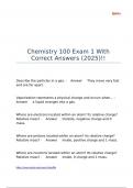 Chemistry 100 Exam 1 With Correct Answers &lpar;2025&rpar;&excl;&excl;