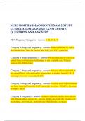 NURS 8024 PHARMACOLOGY EXAM 2 STUDY GUIDE LATEST 2025-2026 EXAM UPDATE QUESTIONS AND ANSWERS