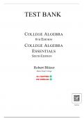 Test bank for College Algebra&comma; 8th edition by Robert F&period; Blitzer&comma; All Chapters