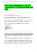 NURS5084 EXAM PREP - MOCK TEST QUESTIONS AND ANSWERS KEY 