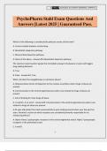 PsychoPharm Stahl Exam Questions And Answers &vert;Latest 2025 &vert; Guaranteed Pass&period;
