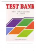 Test Bank for Industrial Relations in Canada by Hebdon Robert&comma; Brown Travor