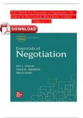 TEST BANK For Essentials of Negotiation&comma; 7th Edition by Roy Lewicki&comma; Bruce Barry&comma; Verified Chapters 1 - 12&comma; Complete Fully Covered Newest Version