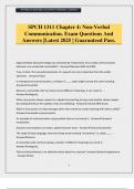 SPCH 1311 Chapter 4&colon; Non-Verbal Communication&period; Exam Questions And Answers &vert;Latest 2025 &vert; Guaranteed Pass&period;