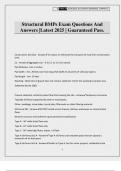 Structural BMPs Exam Questions And Answers &vert;Latest 2025 &vert; Guaranteed Pass&period;