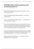 BUSOBA FINAL EXAM questions well answered graded A&plus;