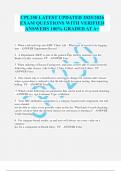 CPL250 LATEST UPDATED 2025&sol;2026  EXAM QUESTIONS WITH VERIFIED ANSWERS 100&percnt; GRADED AT A&plus; 