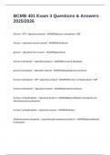 BCMB 401 Exam 3 Questions & Answers 2025&sol;2026