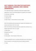 NCCT SURGICAL TECH PRACTICE QUESTIONS AND CORRECT ANSWERS &lpar;100&percnt; VERIFIED ANSWERS&rpar;2025