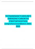 TEST BANK For Nancy Caroline&rsquo;s Emergency Care in the Streets&comma; 9th Edition by Nancy Caroline&comma; Verified Chapters 1 - 53&comma; Complete Newest Version