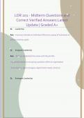 LDR 201 - Midterm Questions and  Correct Verified Answers Latest  Update &vert; Graded A&plus;