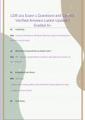 LDR 201 Exam 1 Questions and Correct  Verified Answers Latest Update &vert;  Graded A&plus;