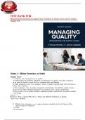 TEST BANK FOR Managing Quality Integrating the Supply Chain&comma; 7th Edition S&period; Thomas Foster&comma; John W&period; Gardner Chapter 1-15