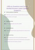 LDR 201 Questions and Correct  Verified Answers Latest Update &vert;  Graded A&plus;