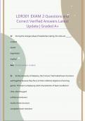 LDR301 EXAM 2 Questions and  Correct Verified Answers Latest  Update &vert; Graded A&plus;