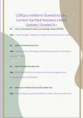 LDR301 midterm Questions and  Correct Verified Answers Latest  Update &vert; Graded A&plus;