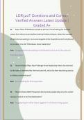 LDR320T Questions and Correct  Verified Answers Latest Update &vert;  Graded A&plus;